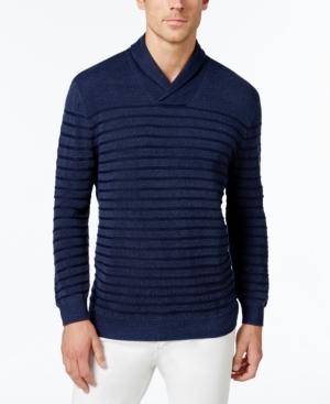 Tommy Bahama Men's Chief Officer Island Stripe Shawl-collar Sweater