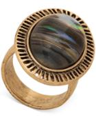 Lucky Brand Gold-tone Abalone-look Statement Ring
