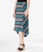 Ny Collection Petite Hi-low Striped Skirt