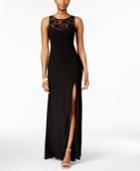 X By Xscape Rhinestone Illusion Lace Gown