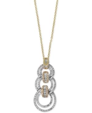 Duo By Effy Diamond Link Pendant Necklace (7/8 Ct. T.w.) In 14k Gold And White Gold
