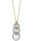 Duo By Effy Diamond Link Pendant Necklace (7/8 Ct. T.w.) In 14k Gold And White Gold