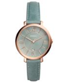 Fossil Women's Jacqueline Sage Green Leather Strap Watch 36mm