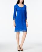 Alfani Petite Crochet-lace Shift Dress, Only At Macy's