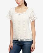 Lucky Brand Cotton Lace Top