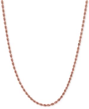 Rope Chain Necklace In 14k Rose Gold