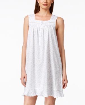 Eileen West Floral-print Knit Short Nightgown