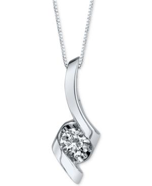 Sirena Diamond Twist Pendant Necklace (1/3 Ct. T.w.) In 14k White Gold