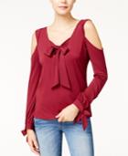 Guess Tie-detail Cold-shoulder Top