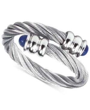 Charriol Women's Celtic Lapis Lazuli-accent Stainless Steel Cable Ring