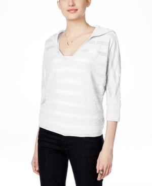 Inc International Concepts Striped V-neck Hoodie, Only At Macy's