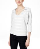 Inc International Concepts Striped V-neck Hoodie, Only At Macy's