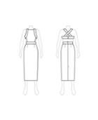Made-to-order: Remove Neck Band - Fame And Partners Paneled Lace Midi Dress Without Neck Band