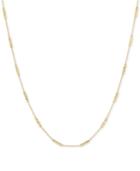 Open Chain & Textured Bar 18 Statement Necklace In 10k Gold