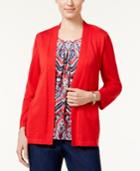 Alfred Dunner Uptown Girl Layered-look Cardigan