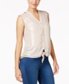 Thalia Sodi Tie-front Blouse, Only At Macy's