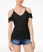 One Hart Juniors' Cold-shoulder Top, Created For Macy's
