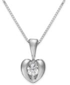Sirena Diamond Heart Pendant Necklace In 14k Yellow Or White Gold (1/10 Ct. T.w.)