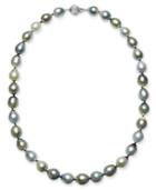 Multicolor Cultured Tahitian Pearl (10-12mm) 17 Collar Necklace