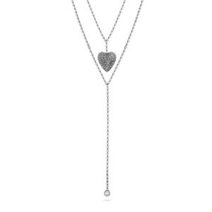 Steve Madden Heart Layered Y Necklace