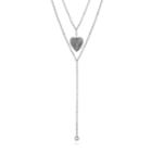 Steve Madden Heart Layered Y Necklace