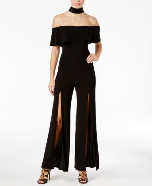Guess Vega Off-the-shoulder Choker Jumpsuit