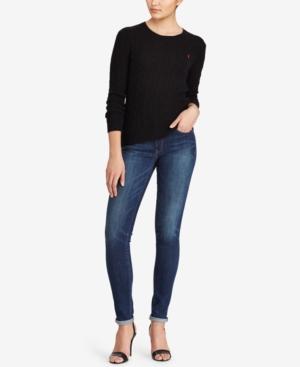 Polo Ralph Lauren Cable Knit Crew-neck Wool-cashmere Blend Sweater