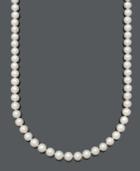 "belle De Mer Pearl Necklace, 24"" 14k Gold Aa Cultured Freshwater Pearl Strand (10-11mm)"