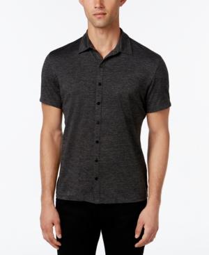 Alfani Men's Big And Tall Ethan Heather Short-sleeve Shirt, Classic Fit