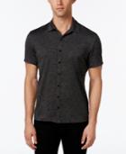 Alfani Men's Big And Tall Ethan Heather Short-sleeve Shirt, Classic Fit