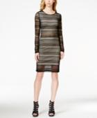 Bar Iii Long-sleeve Lace Bodycon Dress, Only At Macy's