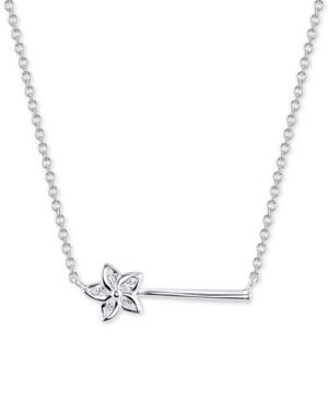 Disney Crystal Wand Pendant Necklace In Sterling Silver