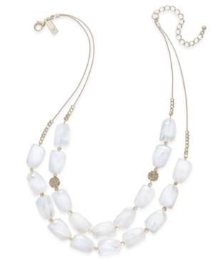Inc International Concepts Gold-tone Multi-bead And Fireball Layered Statement Necklace, Only At Macy's