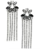 I.n.c. Silver-tone Crystal Fringe Drop Earrings, Created For Macy's
