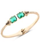 Jenny Packham Gold-tone Crystal & Stone Cuff Bracelet