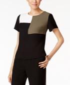 Nine West Colorblocked Short-sleeve Top