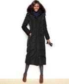 Jones New York Faux-fur-trim Hooded Puffer Coat