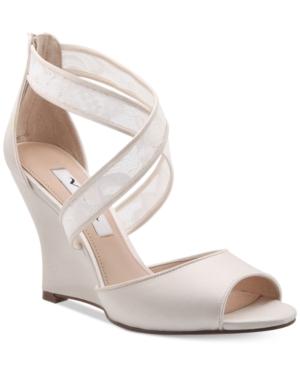 Nina Elyana Strappy Evening Wedge Sandals Women's Shoes