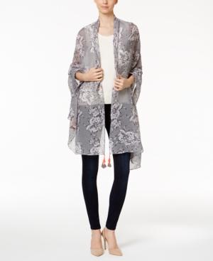 Steve Madden Pleated Hibiscus Wrap Swim Cover-up