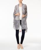 Steve Madden Pleated Hibiscus Wrap Swim Cover-up