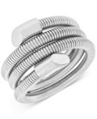 Vince Camuto Silver-tone Wire Wrapped Coil Bracelet