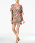 Bleu By Rod Beattie In Living Color Printed Caftan Cover-up Women's Swimsuit