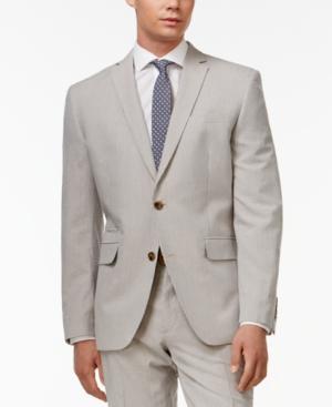 Bar Iii Blue Vintage Seersucker Slim-fit Jacket, Only At Macy's