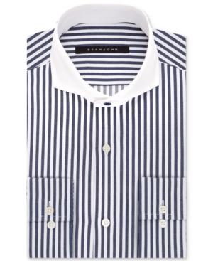 Sean John Men's Classic/regular Fit Navy Stripe Dress Shirt