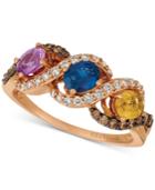 Le Vian Multi-gemstone (1-1/8 Ct. T.w.) & Diamond (1/5 Ct. T.w.) Ring In 14k Rose Gold