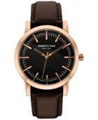 Kenneth Cole New York Men's Brown Leather Strap Watch 44x51mm 10030809
