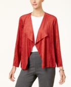 Alfred Dunner Gypsy Moon Faux-suede Draped Jacket