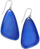 Inc International Concepts Silver-tone Large Blue Stone Drop Earrings, Only At Macy's