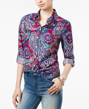 Tommy Hilfiger Pia Paisley Roll-tab Shirt