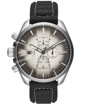 Diesel Men's Chronograph Ms9 Chrono Black Silicone Strap Watch 47mm